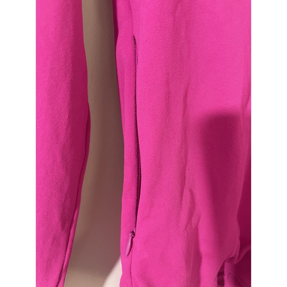 Coolibar UPF 50+ Full Zip Jacket Fuchsia Pink Womens Medium Ruffle Peplum Hem - Picture 3 of 8
